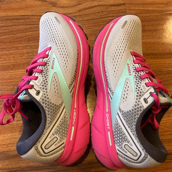 Brooks Ghost 14 Womens Shoes Size 8BGray Running Walking Gym Athletic Sneaker - Picture 6 of 8